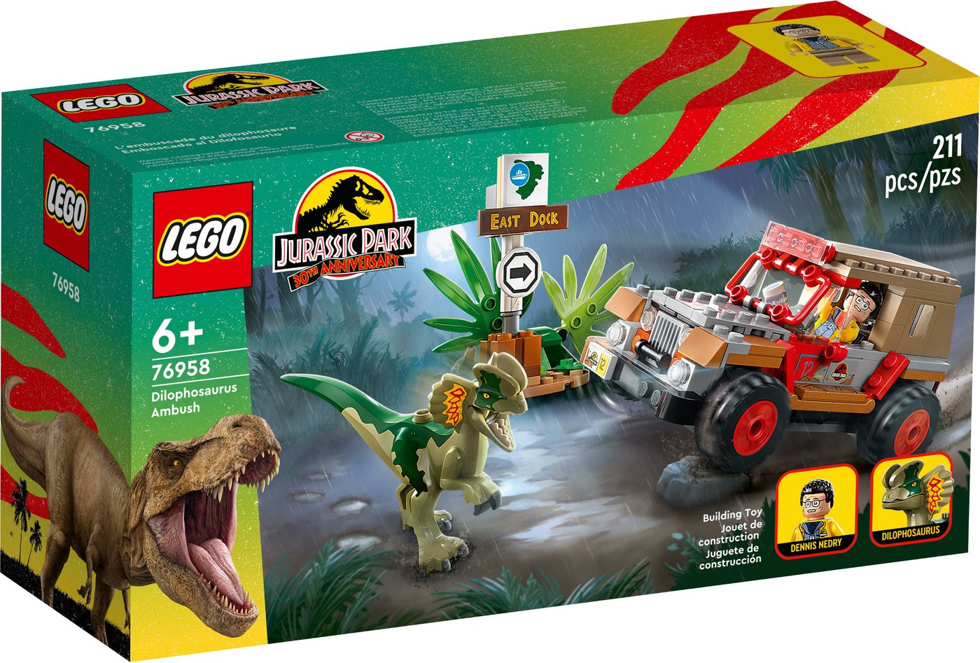 

Конструктор LEGO Jurassic World 76958 Засада Дилофозавра