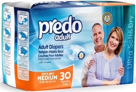 

Подгузники для взрослых Predo M 85-125 см AD-133/medium (30 шт)