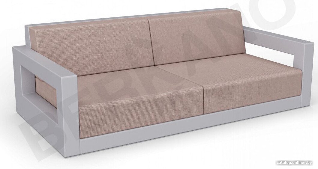 Садовый диван Berkano Quarter lounge с подушками 250_009_21 (серый/кофейный)
