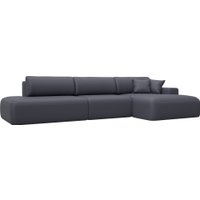 Угловой диван Лига диванов Лига-036 НПБ Модерн Лонг правый 127753 (экокожа Grifon 15 серый)