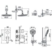 Душевая система  IDDIS Ray RAYBL03i68