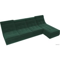 Модульный диван Лига диванов Холидей люкс 105555 (велюр, зеленый)