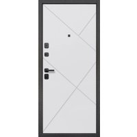 Металлическая дверь Guard 7см Серебро/белый матовый (96x205, левая)