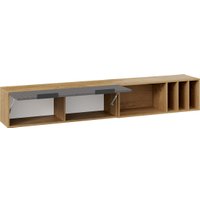 Шкаф распашной Трия Хилтон с полкой 2040 (дуб крафт золотой/графит матовый)