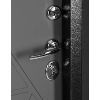 Металлическая дверь Guard Термо MG75 97х205 правая (черное серебро/серый)
