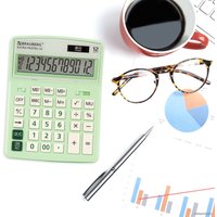 Бухгалтерский калькулятор BRAUBERG Extra Pastel-12-LG 250488 (мятный)