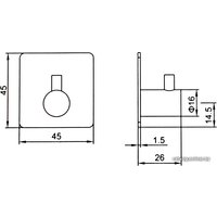 Крючок для ванны Ledeme L215-4 (4 шт)