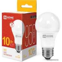 Светодиодная лампочка In Home LED-A60-VC 10Вт 230В Е27 3000К 950Лм 4690612020204