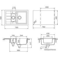 Кухонная мойка Schock Aster 60D (саббиа)