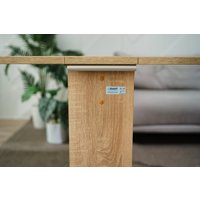 Стол-книга Stoloff Мечта 1600x850 (дуб сонома, опоры вкручиваемые, углы закругленные с роликами и ручками)