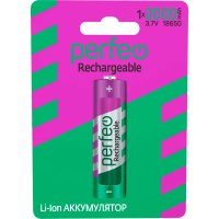 Аккумулятор Perfeo 18650 2000mAh/1BL 3.7V (защита)