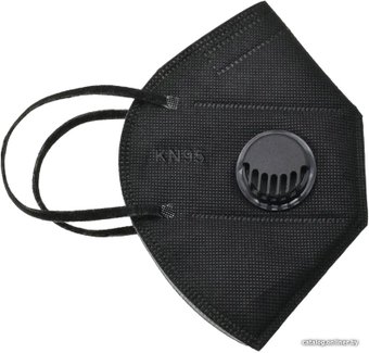 Респиратор-полумаска 3D Mask Респиратор KN95 FFP2 с клапаном выдоха (черный, 1 шт)