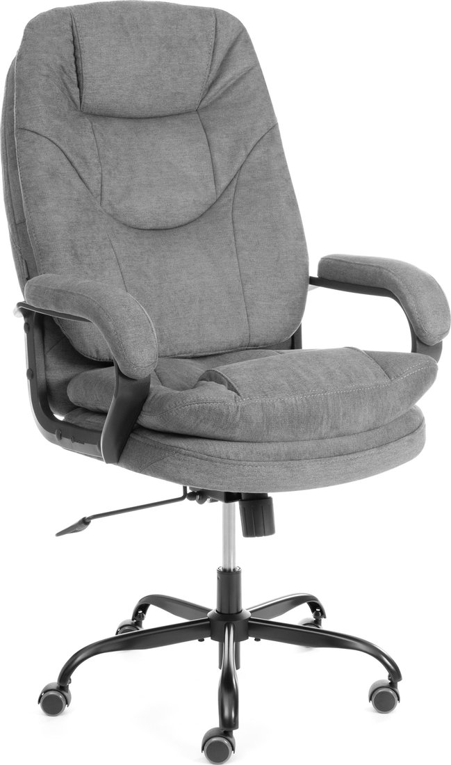 Офисное кресло TetChair Comfort Lux (22) metalBL (ткань серый KUB 05)