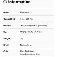 Чехол для телефона Ringke Onyx для Galaxy S25 Ultra Dark Green