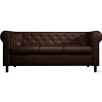 Софа Brioli Винчестер трехместный (экокожа, L13 коричневый/темные ножки)
