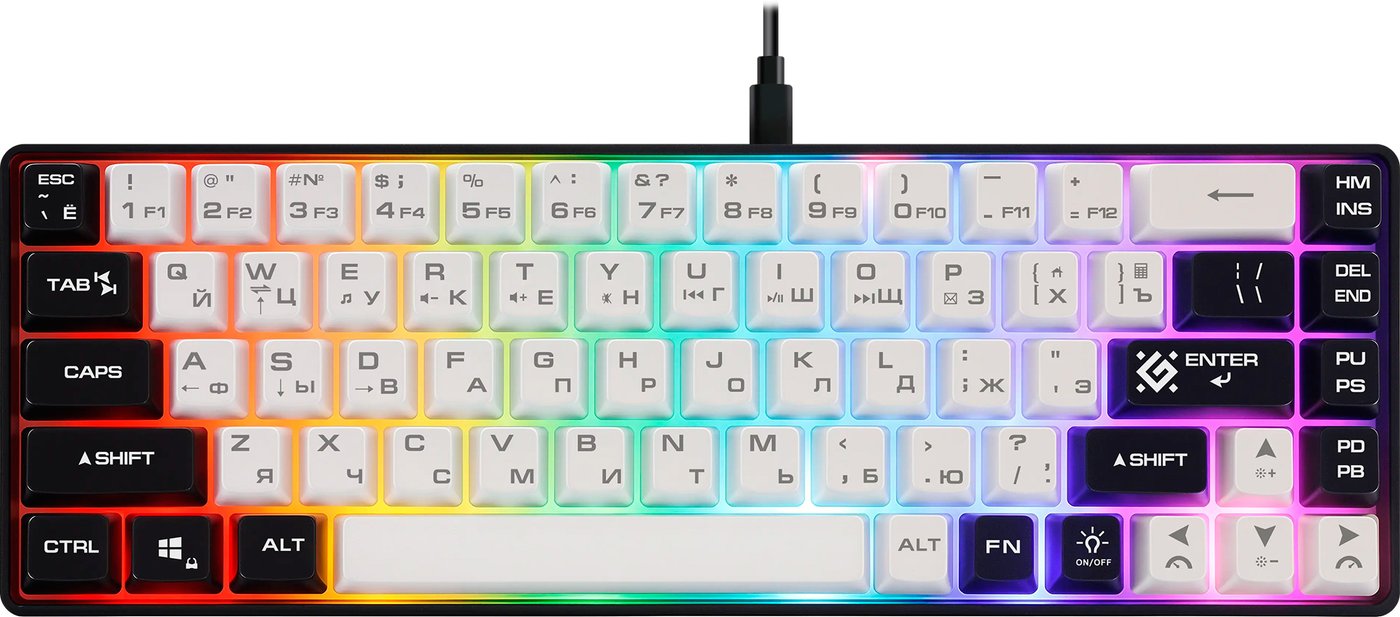 

Клавиатура Defender Aris GK-349 (белый/черный)