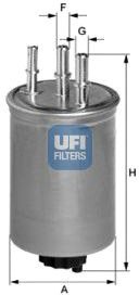 

Топливный фильтр UFI 2444500