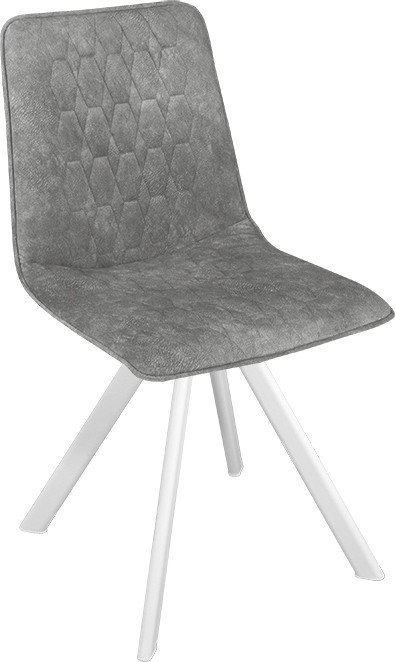 

Стул Трия Хьюго К2 (белый матовый/микровелюр Wellmart Silver)