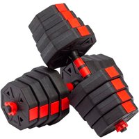 Набор гантелей с грифом для штанги VictoryFit VF-DН300 2x15 кг