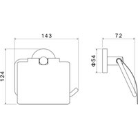 Держатель для туалетной бумаги Aquatek Оберон AQ4209MB (с крышкой, черный матовый)