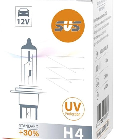 

Галогенная лампа SVS H4 12V 60/55W P45T Standard +30% 1шт