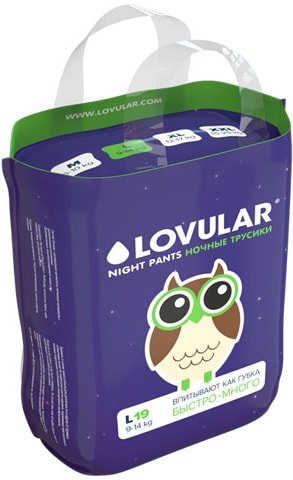 

Трусики-подгузники Lovular Night M 6-10 кг (21 шт)