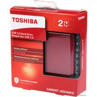 Внешний накопитель Toshiba Canvio Advance HDTC920ER3AA 2TB (красный)