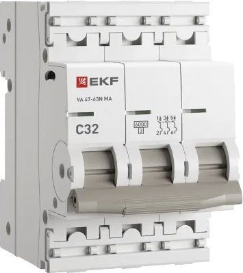 

Выключатель автоматический EKF PROxima ВА 47-63N MA M63MA6332C