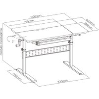 Парта ErgoSmart Е603 + книжная полка Wooden space в Пинске