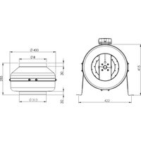 Радиальный вентилятор Bahcivan BDTX 315 В