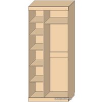 Шкаф распашной КМК Мебель 1Д Лондон 0467.5 (дуб кентерберри/сосна натуральная)