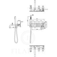 Смеситель Filarete Roun FL2122 (Матовое золото)