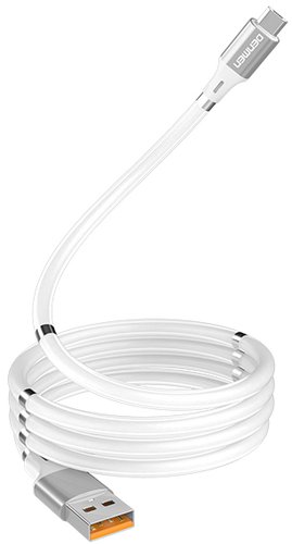 Кабель Denmen D11T USB Type-A - USB Type-C (1 м, черный)