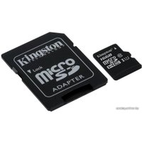 Карта памяти Kingston microSDHC UHS-I (Class 10) 16GB + адаптер [SDC10G2/16GB]