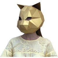 PaperCraft PAPERRAZ Маска Кошка (золотистый)