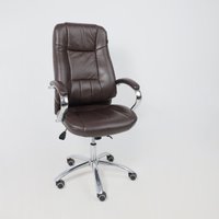 Офисное кресло AksHome King A (натуральная кожа, темно-коричневый)