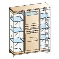 Шкаф-витрина Лером Мелисса ШК-2880 (снежный ясень)