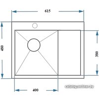 Кухонная мойка Asil AS 3069 (правая, матовая, 1 мм)