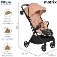 Коляска прогулочная «книга» Pituso Matrix (cappuccino)