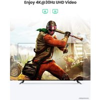 Переключатель Ugreen CM332 80125 4 x HDMI (с пультом ДУ, черный)