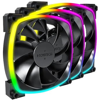 Комплект вентиляторов для корпуса Montech AX120 PWM 3 IN 1 (черный)