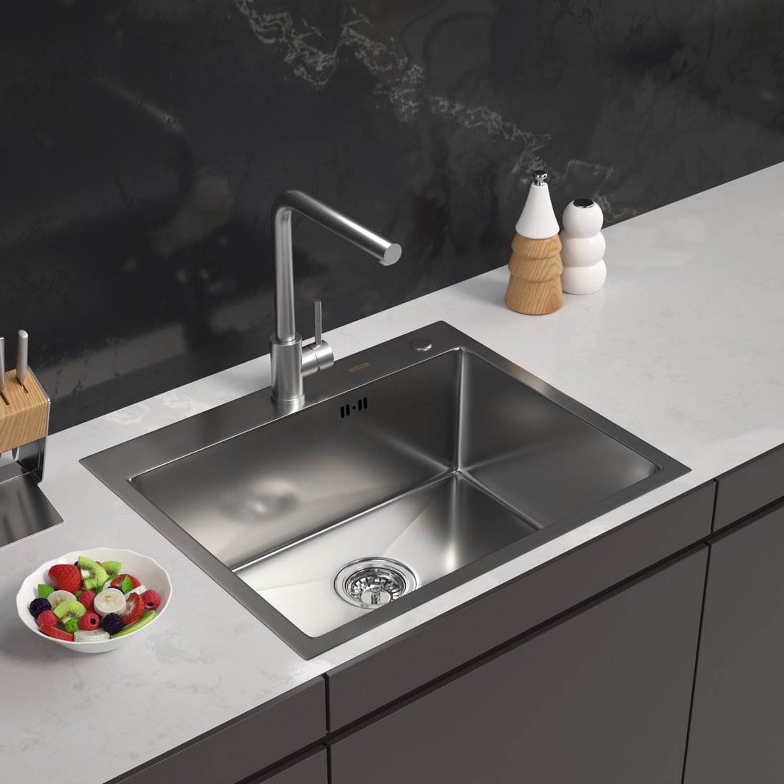

Кухонная мойка ARFEKA Eco AR 600*500 Satin