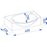 Lauter Тумба под умывальник Из искусственного мрамора Amelia 40 (кашемир п/мат)