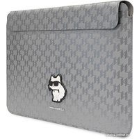 Чехол CG Mobile Karl Lagerfeld Saffiano Sleeve Monogram NFT Choupette KLCS14SAKHPCG 13/14" (серебристый)