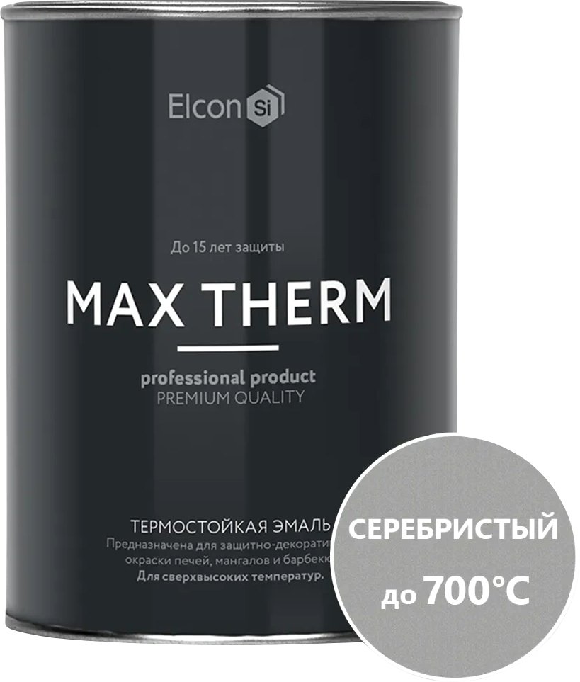 

Эмаль Elcon Термостойкая до 700C 0.8 кг (серебристый)