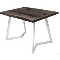 Кухонный стол Buro7 Уиллис 120 (с обзолом и сучками, дуб мореный/белый)