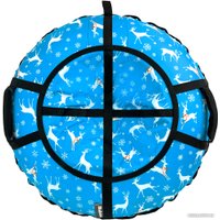 Тюбинг Hubster Люкс Pro S 110 см (олени бирюзовые)