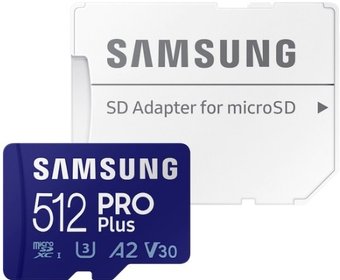 Samsung PRO Plus microSDXC 512GB (с адаптером)