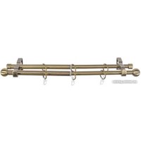 Карниз для штор Legrand Раздвижной 1.6-3м 2-х рядный 58102167 (антик/золото)