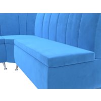 Угловой диван Лига диванов Кантри левый 106846L (велюр голубой)